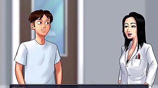Summertime saga - Jenny had her baby. Johannes fucked Odette on the bike. Johannes fucked Roxxy