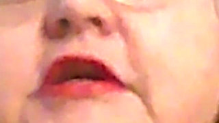 Mature BBW Redhead Nurse Vicki Talks to You as She Makes a Lipstick Applying Video for You!