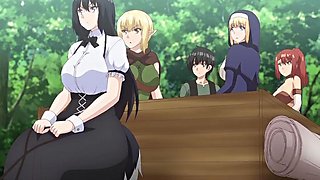 Horny girlfriends foursome in forest 4: Blowjob, Big Tits  Big Ass Porn