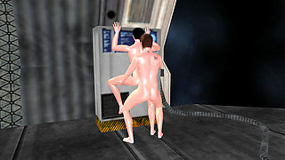 Animated 3D Gay Cartoon Porn - Standing Fuck to Floor Riding in Space Station