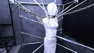 A Cute Girlfriend Wrapped All Over in Bandages