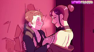 Kazuma gets busy on a rainy day with some wild cartoon fun