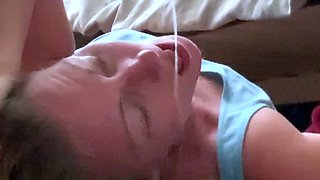 Balls Deep Throat pie gagging slave
